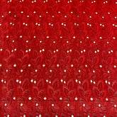 Premium Betancourt— Red Color—Eyelet Embroidery Material—100% Polyester—(58/59 Inch) Wide—Sold by the Yard